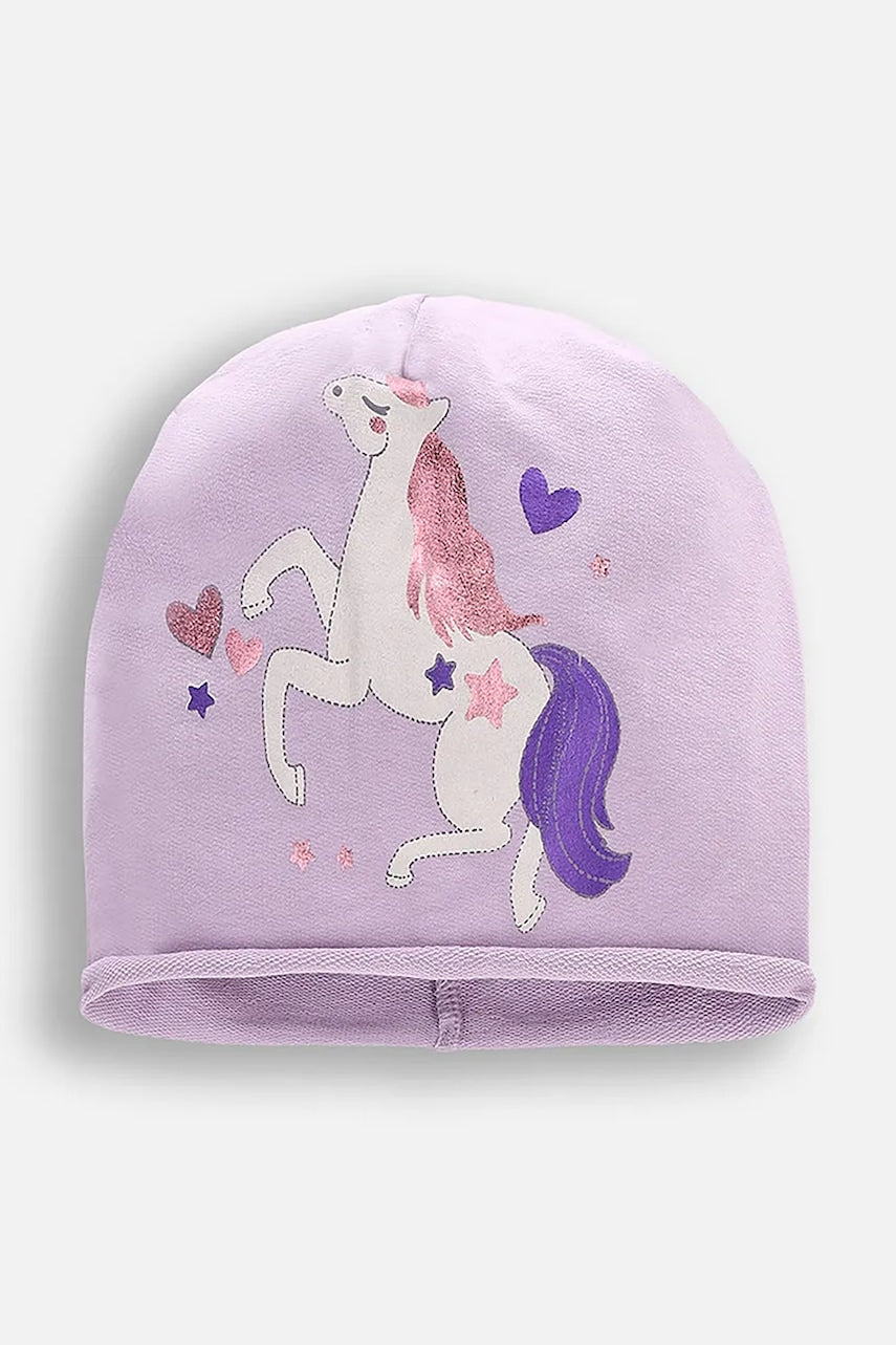 Kapa Coccodrillo boja: ljubičasta, od tanke pletenine, pamučne, ACCESSORIES SPRING GIRL