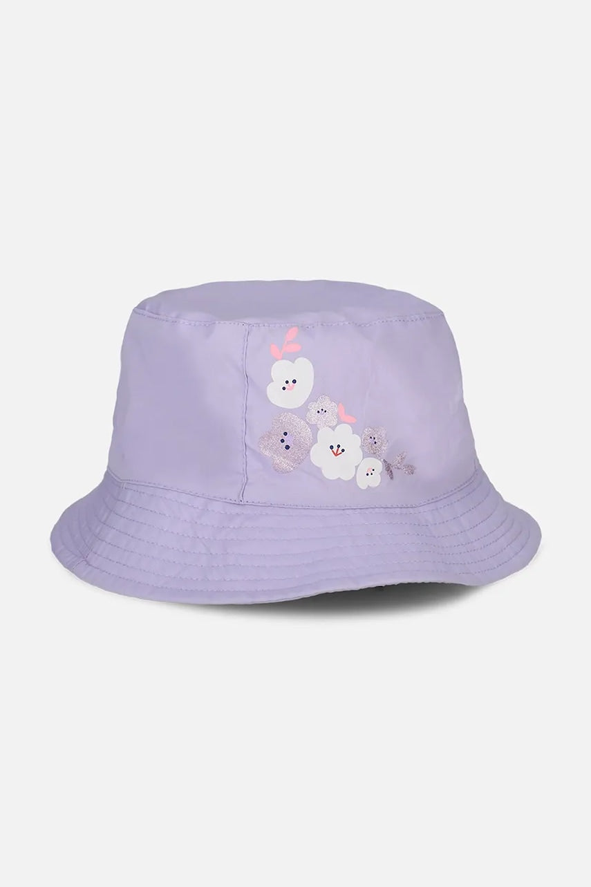 Dječji pamučni šešir Coccodrillo boja: ljubičasta, pamučne, ACCESSORIES SUMMER GIRL