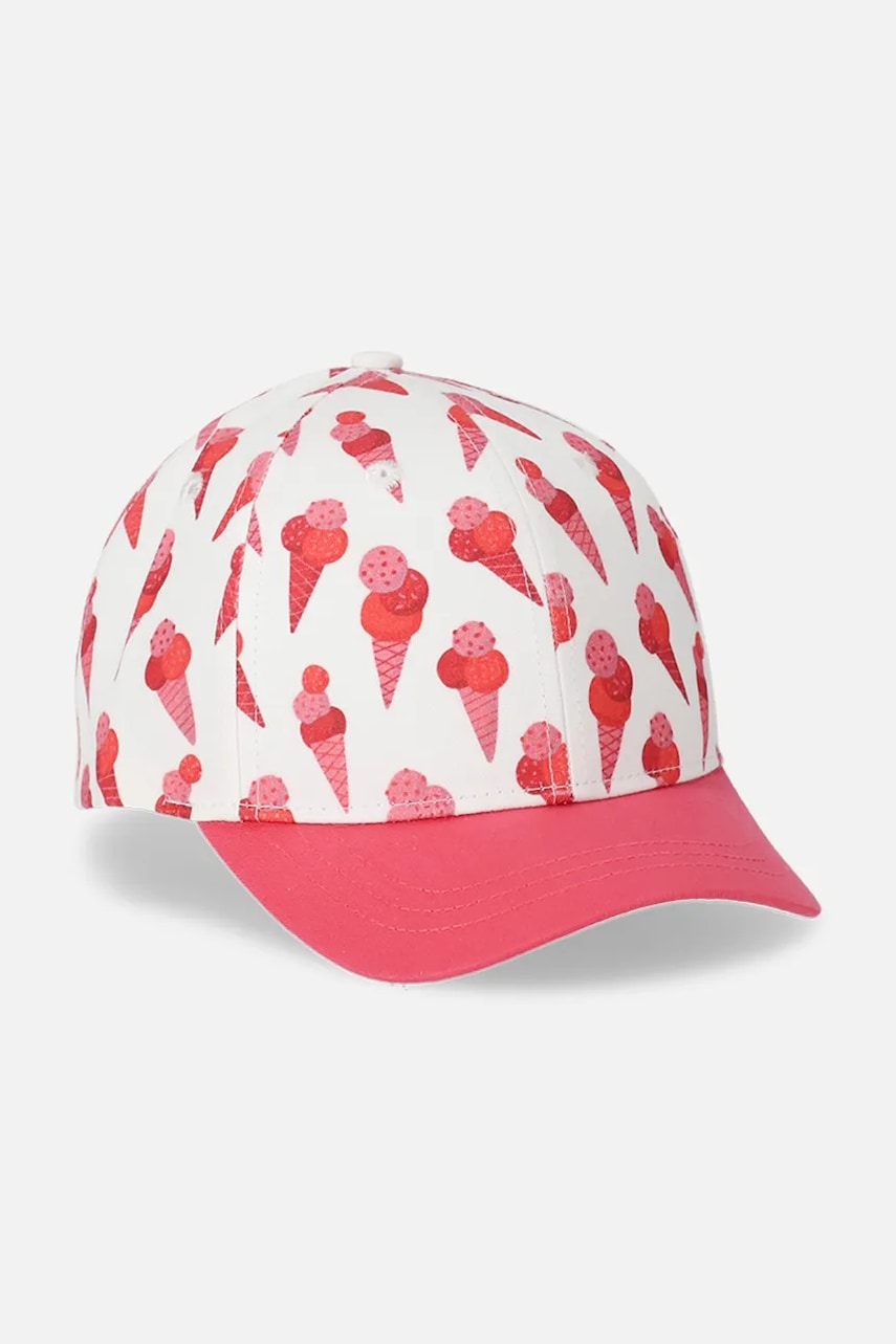 Kapa s šiltom Coccodrillo bela barva, ACCESSORIES SUMMER GIRL