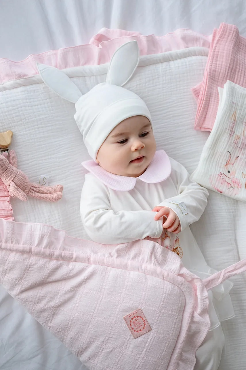 Dječja kapa Jamiks LEANDRA boja: bež, od tanke pletenine, JWH018