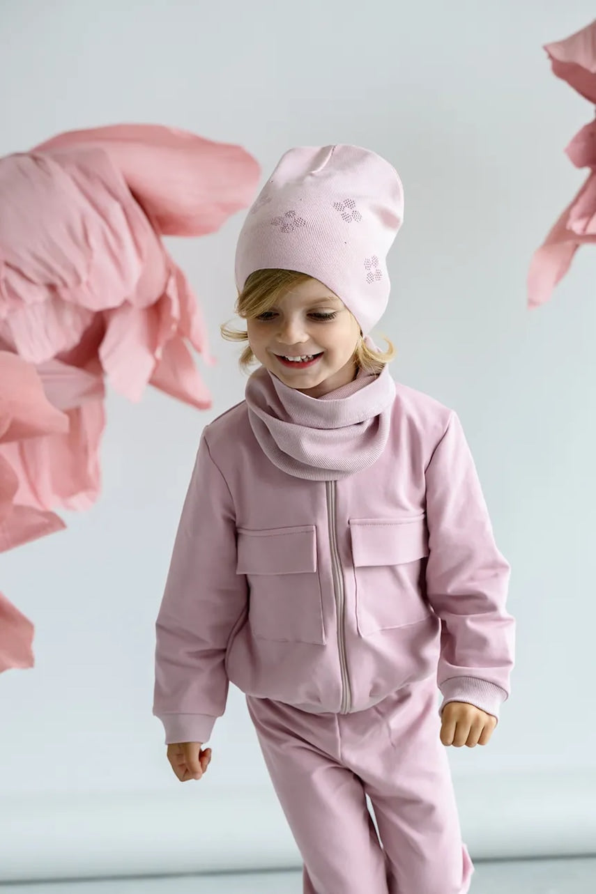 Dječja kapa Jamiks LOUSE boja: ružičasta, od tanke pletenine, JWH026