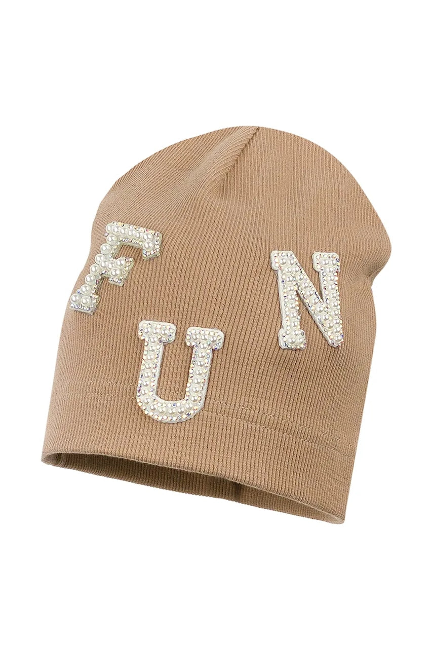 Dječja kapa Jamiks MADONNA boja: smeđa, od tanke pletenine, JWH070