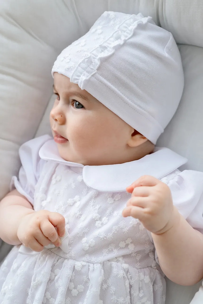 Dječja kapa Jamiks MAISIE boja: bijela, od tanke pletenine, JLH004