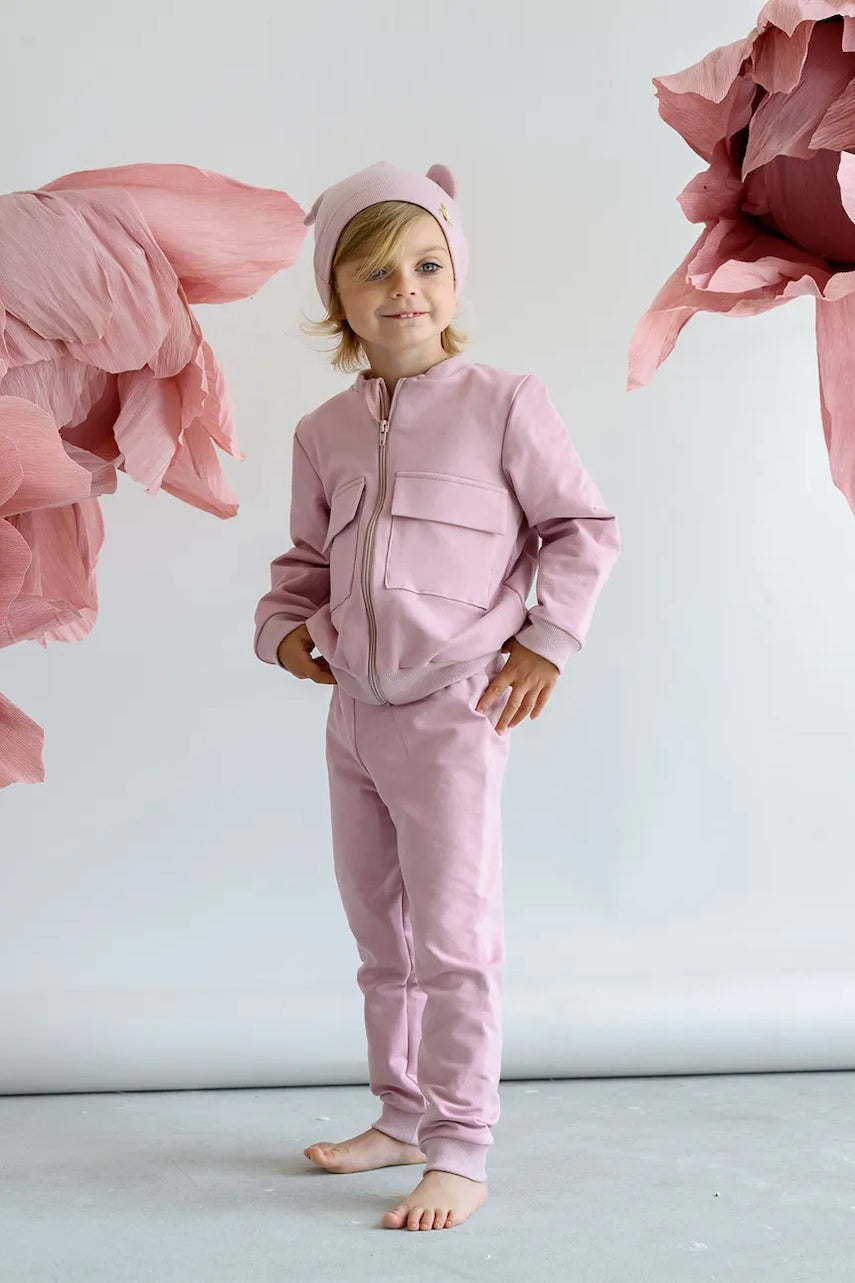 Dječja kapa Jamiks MARBELLA boja: ljubičasta, od tanke pletenine, JWH122