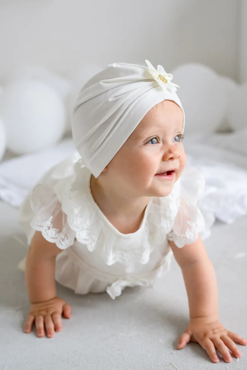 Dječja kapa Jamiks MASIA boja: bež, od tanke pletenine, JWH093