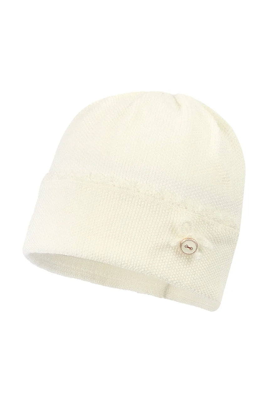 Dječja kapa Jamiks MUS boja: bež, od tanke pletenine, JWH045