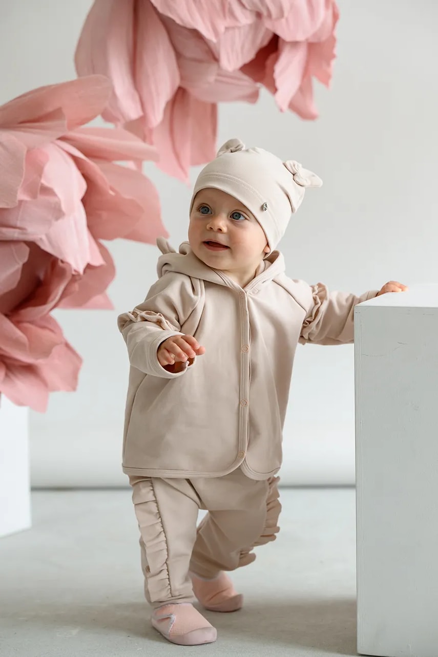 Dječja kapa Jamiks NALLI boja: ružičasta, od tanke pletenine, JWH033