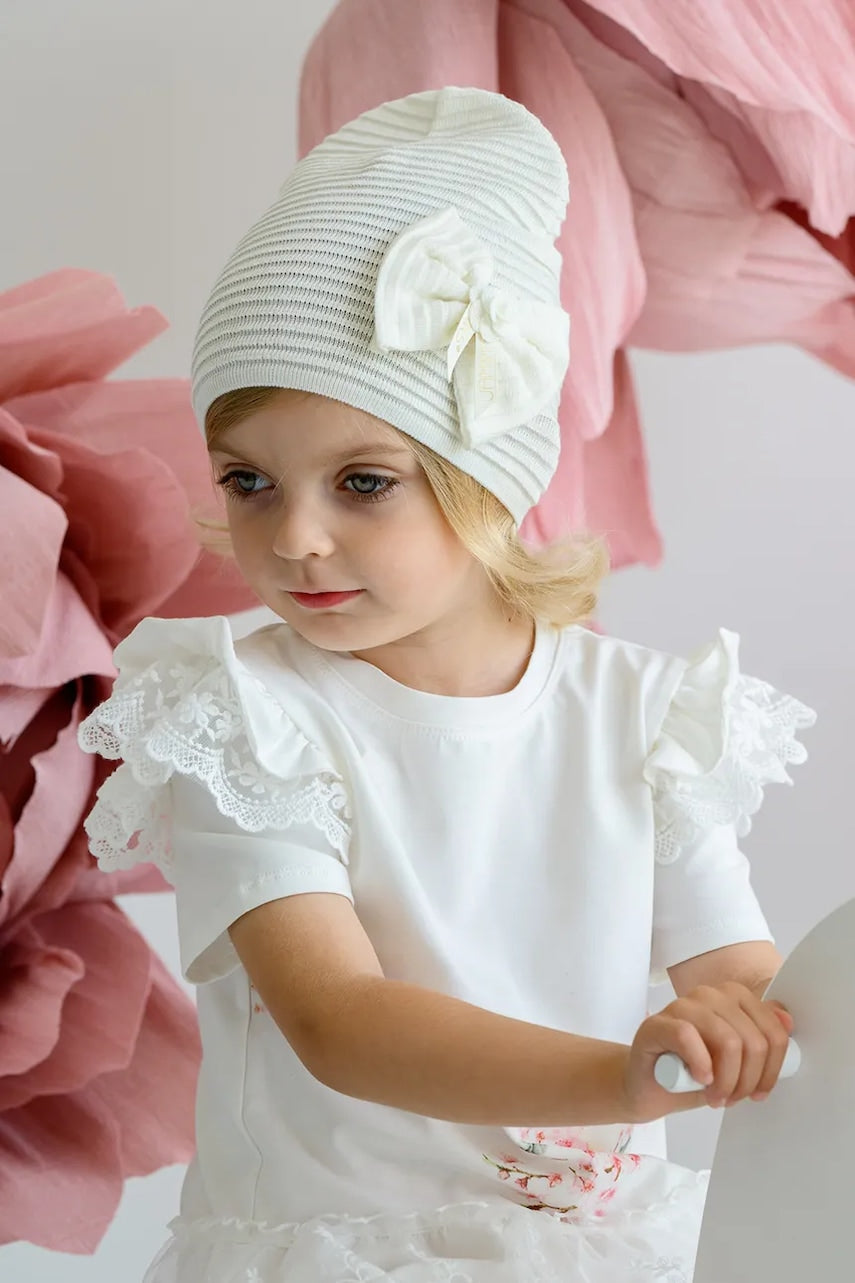 Dječja kapa Jamiks NIXIE boja: bež, od tanke pletenine, JWH051