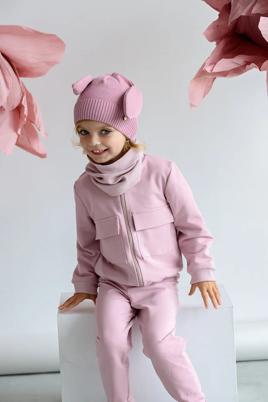 Pamučna kapa za djecu Jamiks NORI boja: ružičasta, od tanke pletenine, pamučna, JWH106