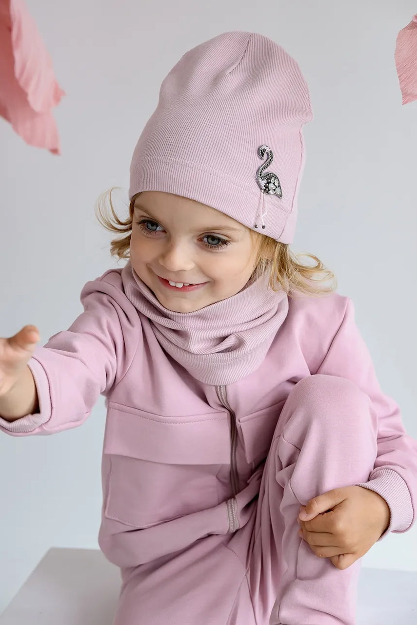 Dječja kapa Jamiks PATTI boja: ljubičasta, od tanke pletenine, JWH123