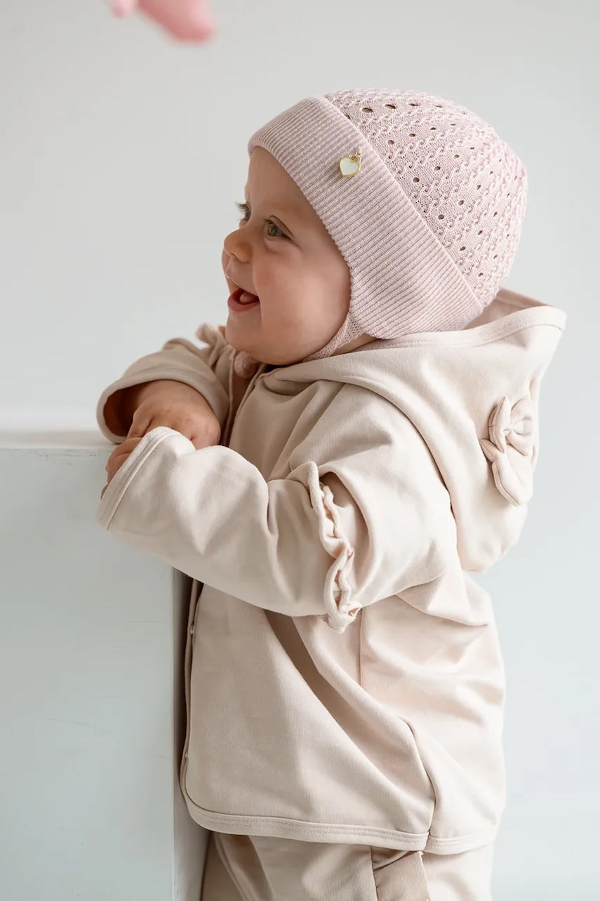 Dječja kapa Jamiks SEANNA boja: ružičasta, od tanke pletenine, JWH065