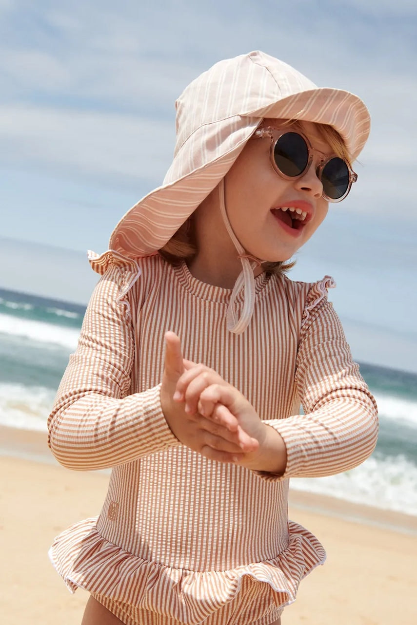 Otroška baseball kapa Liewood Cecilia Sun Hat roza barva, LW19667