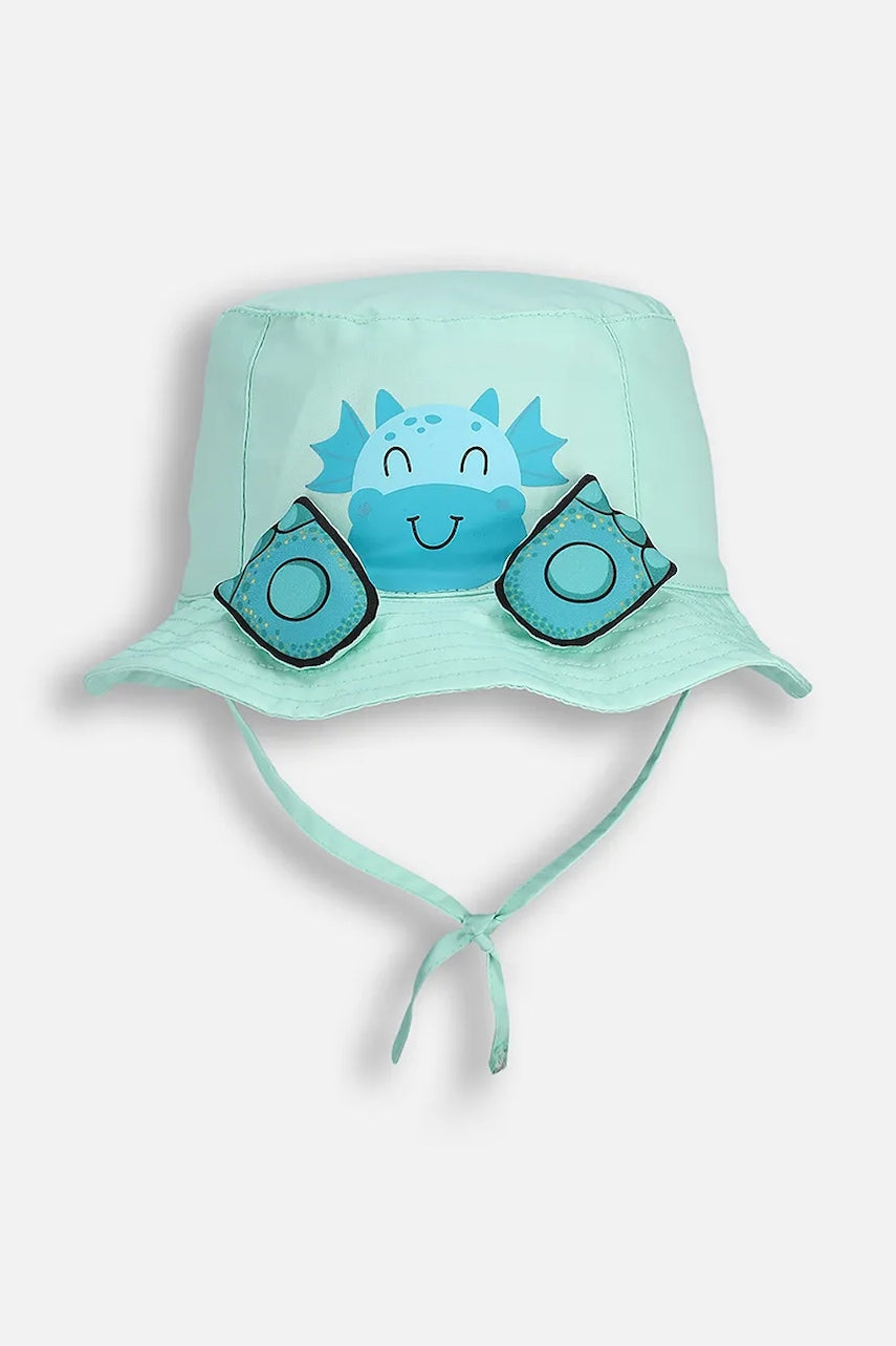 Dječji pamučni šešir Coccodrillo boja: tirkizna, pamučne, ACCESSORIES SUMMER BOY