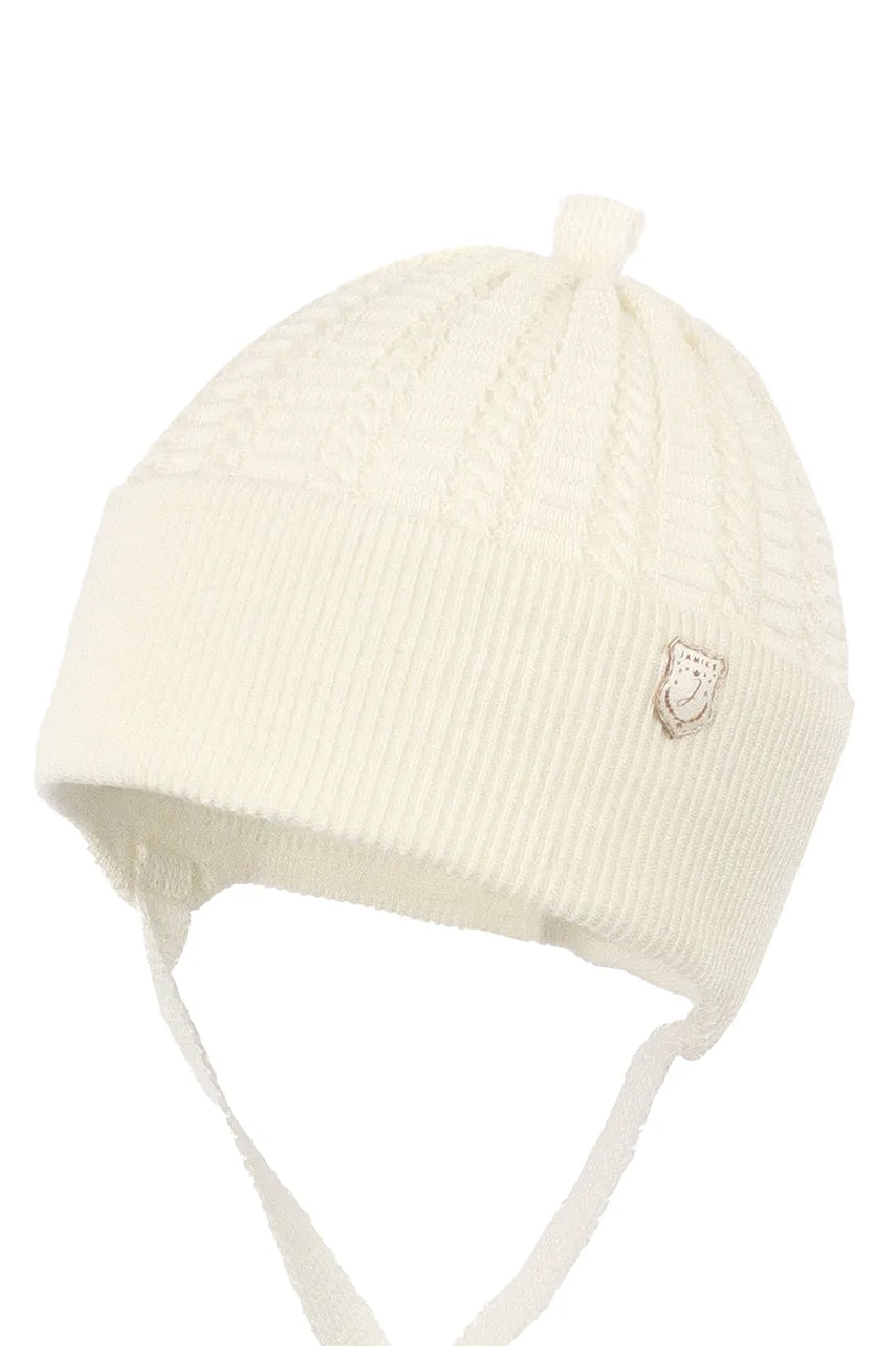 Dječja kapa Jamiks SELIM boja: bež, od tanke pletenine, JWH036