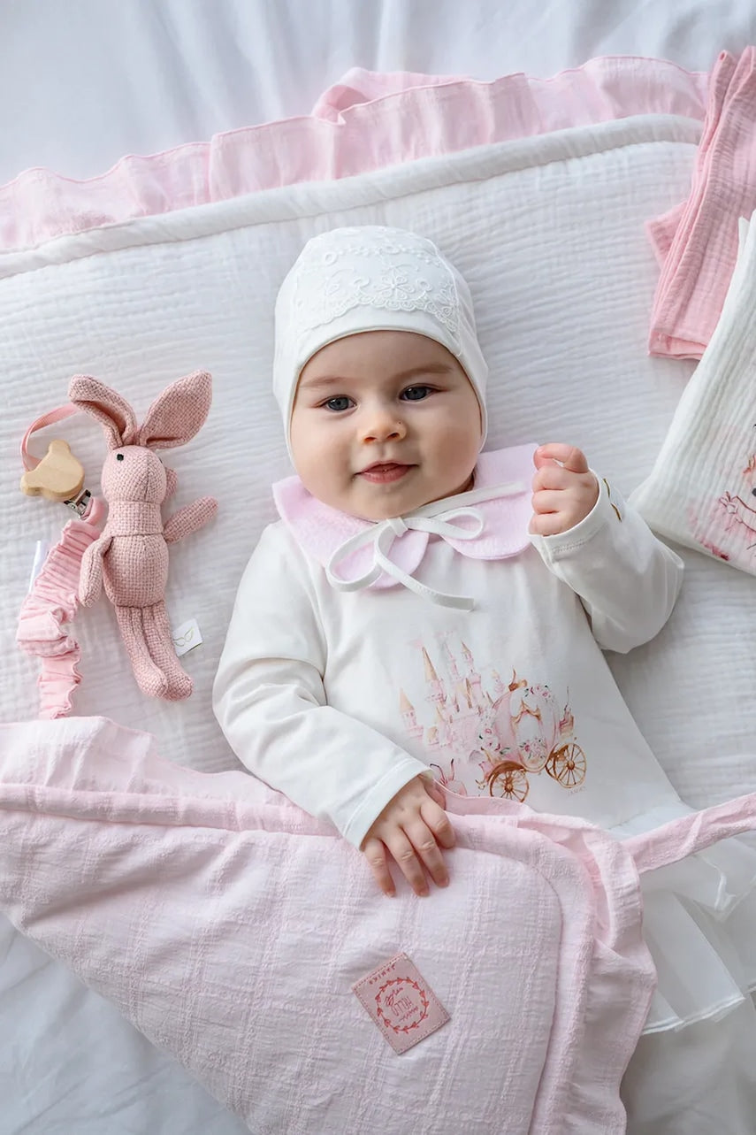 Kapa za bebe Jamiks PORTA boja: bijela, od tanke pletenine, JWH086