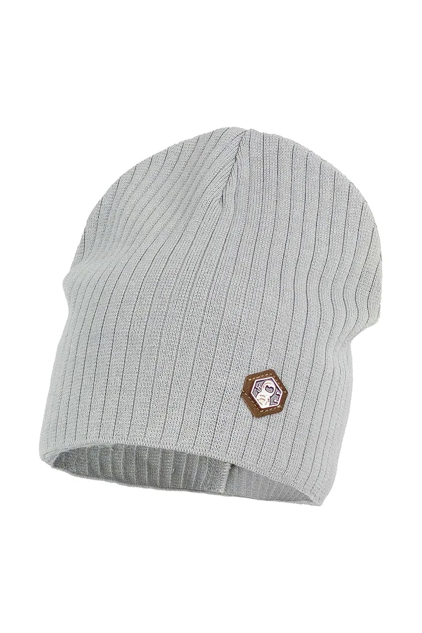 Pamučna kapa za djecu Jamiks SALVO boja: siva, od tanke pletenine, pamučna, JWH049