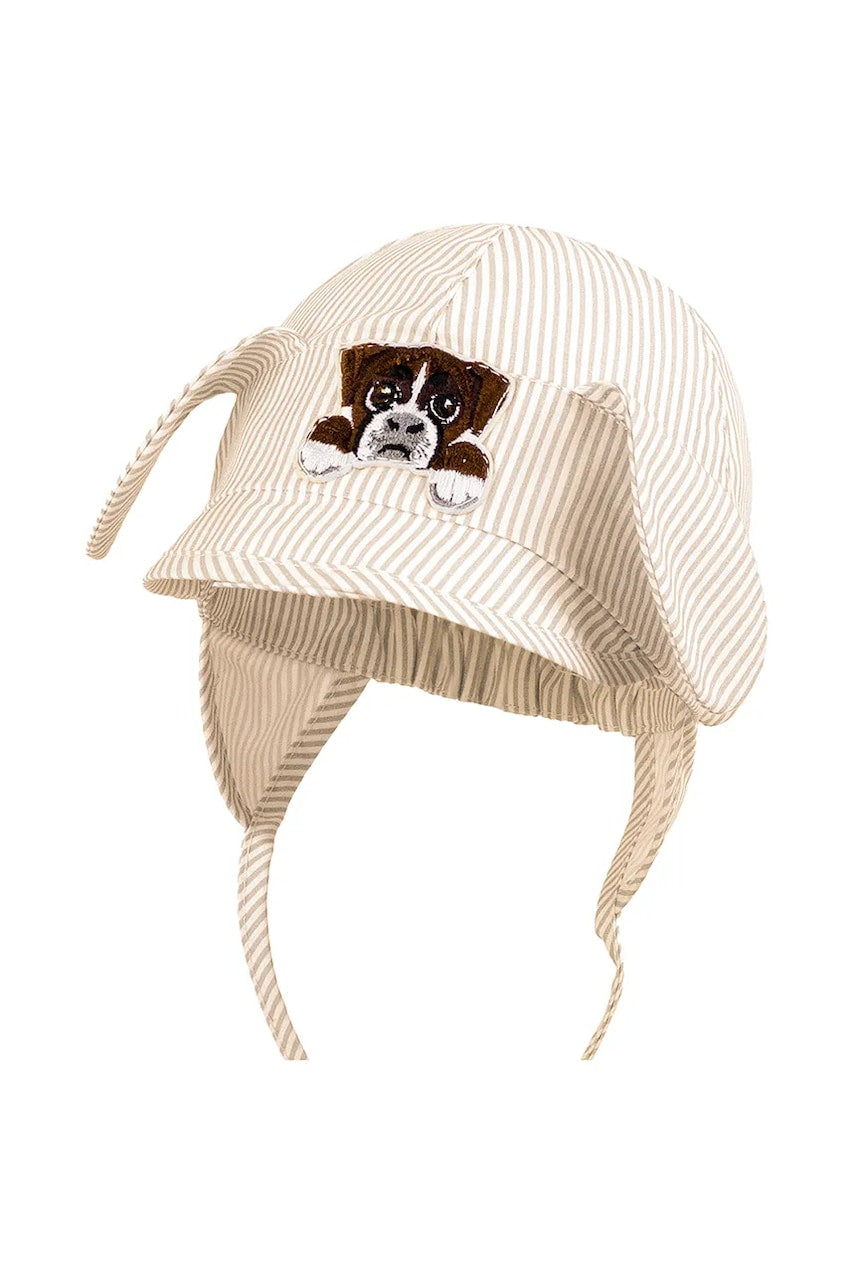 Pamučna kapa za bebe Jamiks SEAMUS boja: bež, od tanke pletenine, pamučna, JLH159