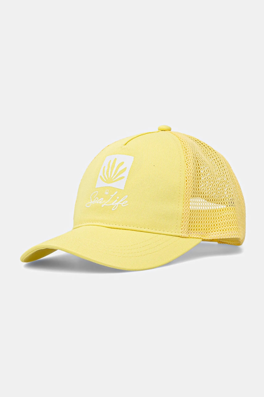 Otroška baseball kapa United Colors of Benetton rumena barva, 6XJNCA02L