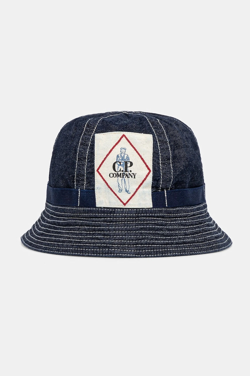 Šešir C.P. Company boja: tamno plava, pamučni, 18CMAC294A110295W