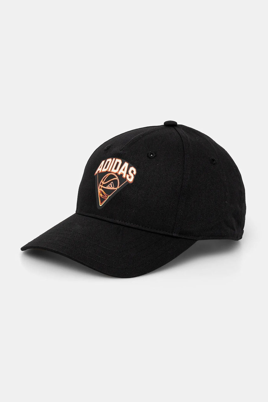 Kapa s šiltom adidas HOOPS CAP črna barva, JE3775