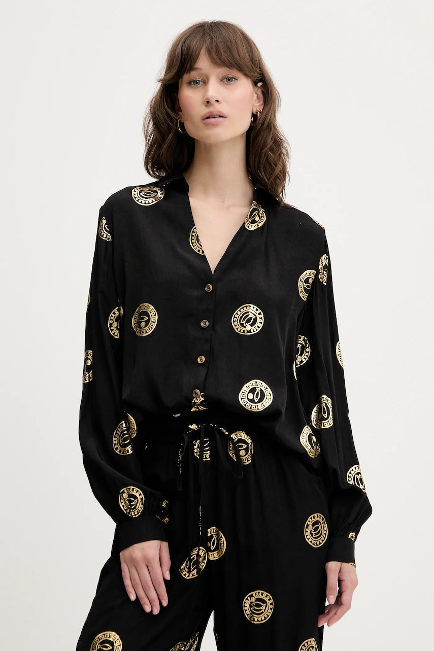 Srajca Never Fully Dressed ženska, črna barva, NFDTO1755