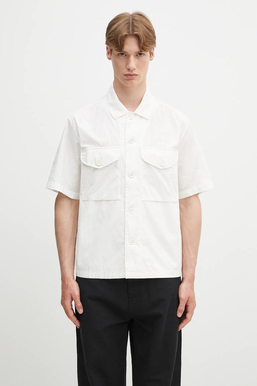 Pamučna košulja C.P. Company za muškarce, boja: bež, relaxed, 18CMSH236A005328G