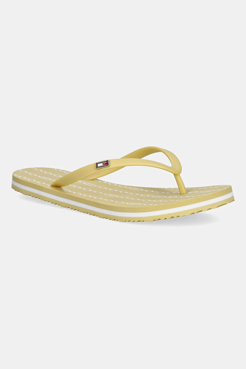 Japanke Tommy Hilfiger HILFIGER STRAP BEACH SANDAL boja: žuta, ravni potplat, FW0FW08518