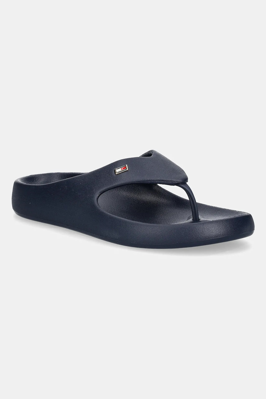 Japanke Tommy Hilfiger TH COMFORT BEACH SANDAL za žene, boja: tamno plava, ravni potplat, FW0FW08522