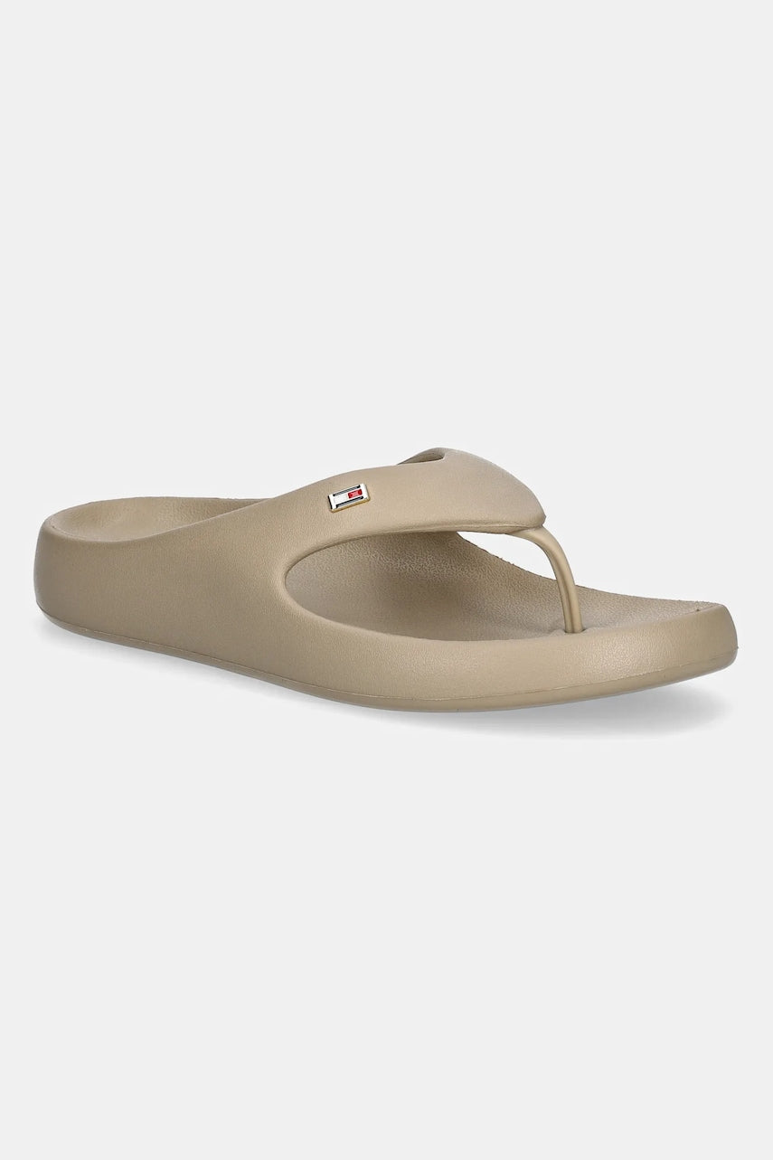 Japanke Tommy Hilfiger TH COMFORT BEACH SANDAL za žene, boja: bež, ravni potplat, FW0FW08522