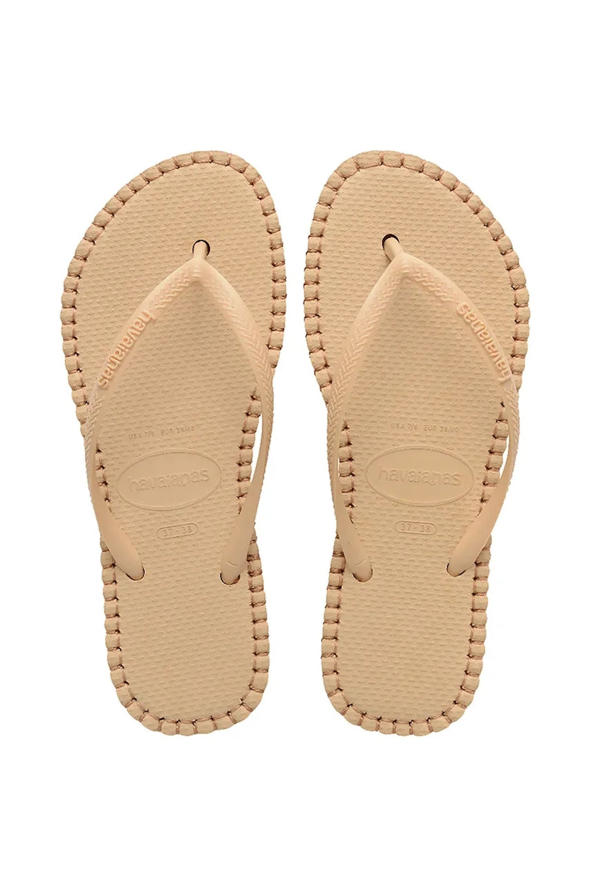Japanke Havaianas SLIM FLATFORM za žene, boja: bež, 4149928.8858