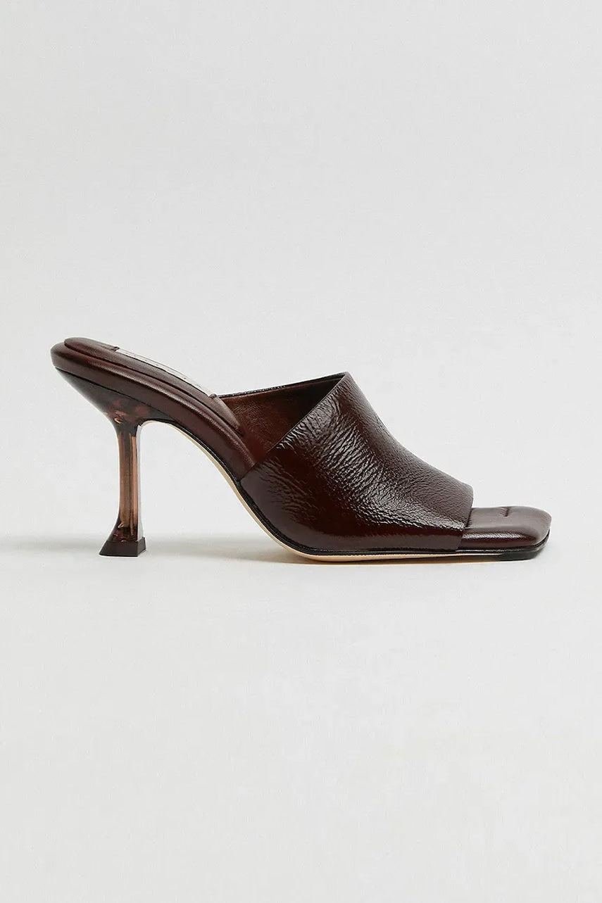 Kožne natikače Miista Miri boja: smeđa, s tankom potpeticom, MI_5414