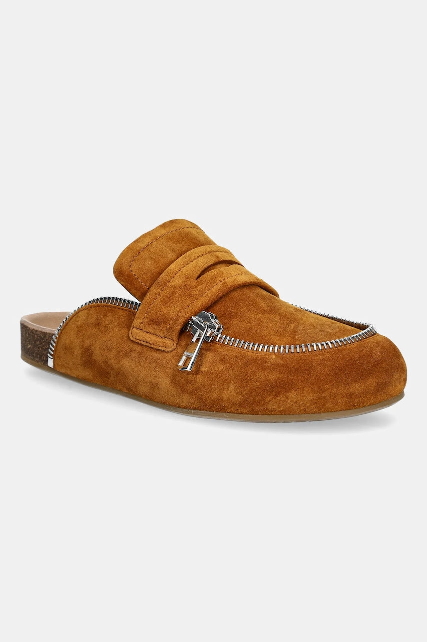 Natikače od brušene kože JW Anderson Biker Loafer boja: smeđa, LF0071 LA0240 640