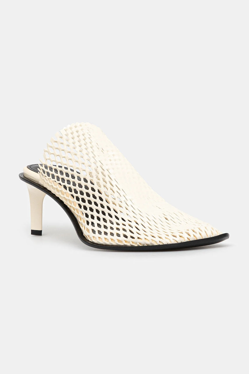 Natikače Kenzo Mule boja: bež, s tankom potpeticom, FF52MU140L64.02