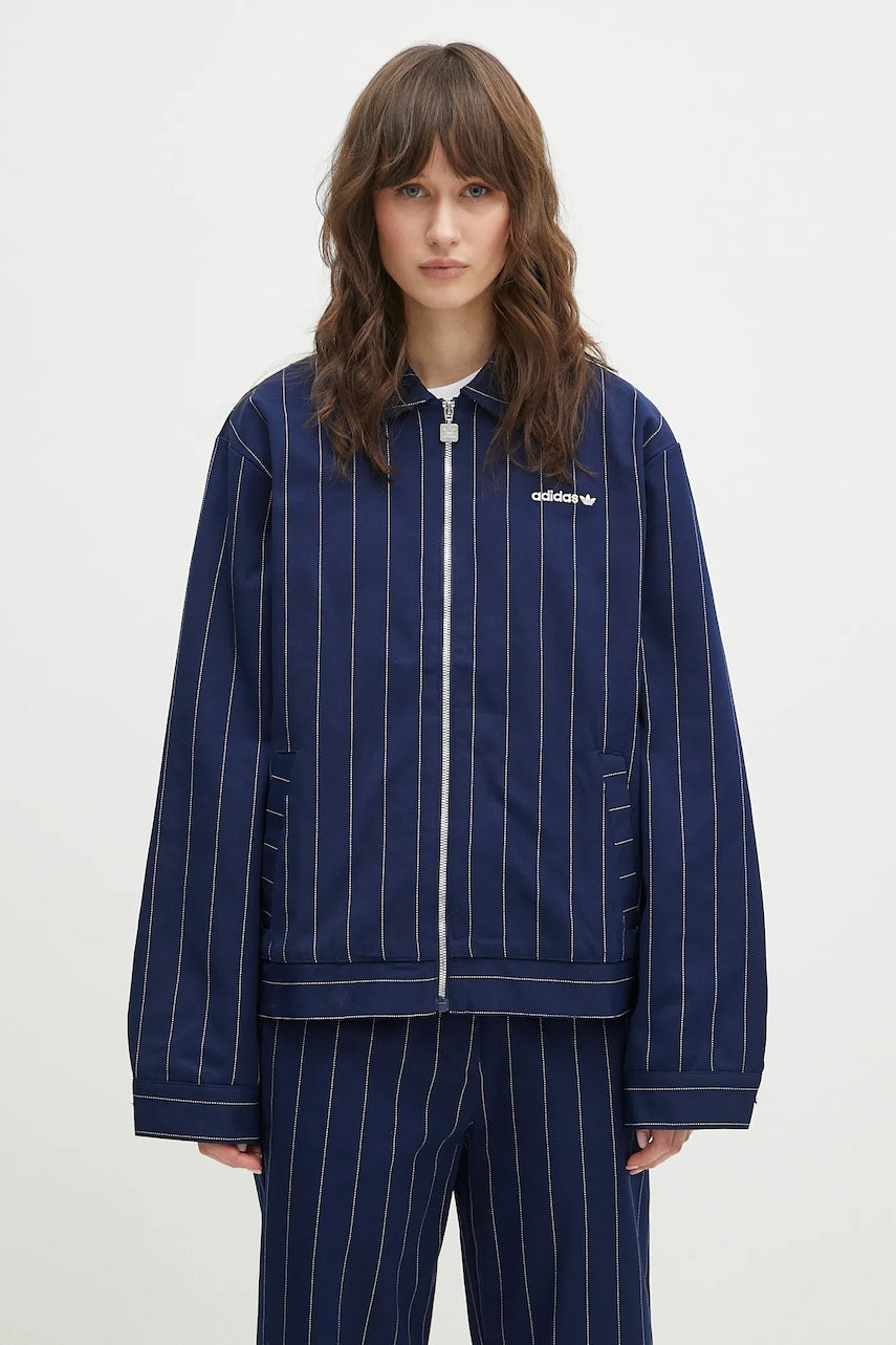 Adidas Originals Pinstripe H Jacket mornarsko modra barva, JJ3477