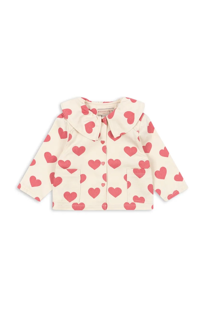 Otroška jakna Konges Sløjd MAGOT COLLAR JACKET GOTS bež barva, KS103364