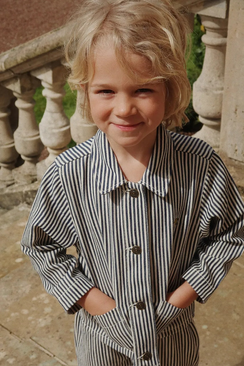 Otroška jeans jakna Konges Sløjd FENDER JACKET GOTS črna barva, KS102805