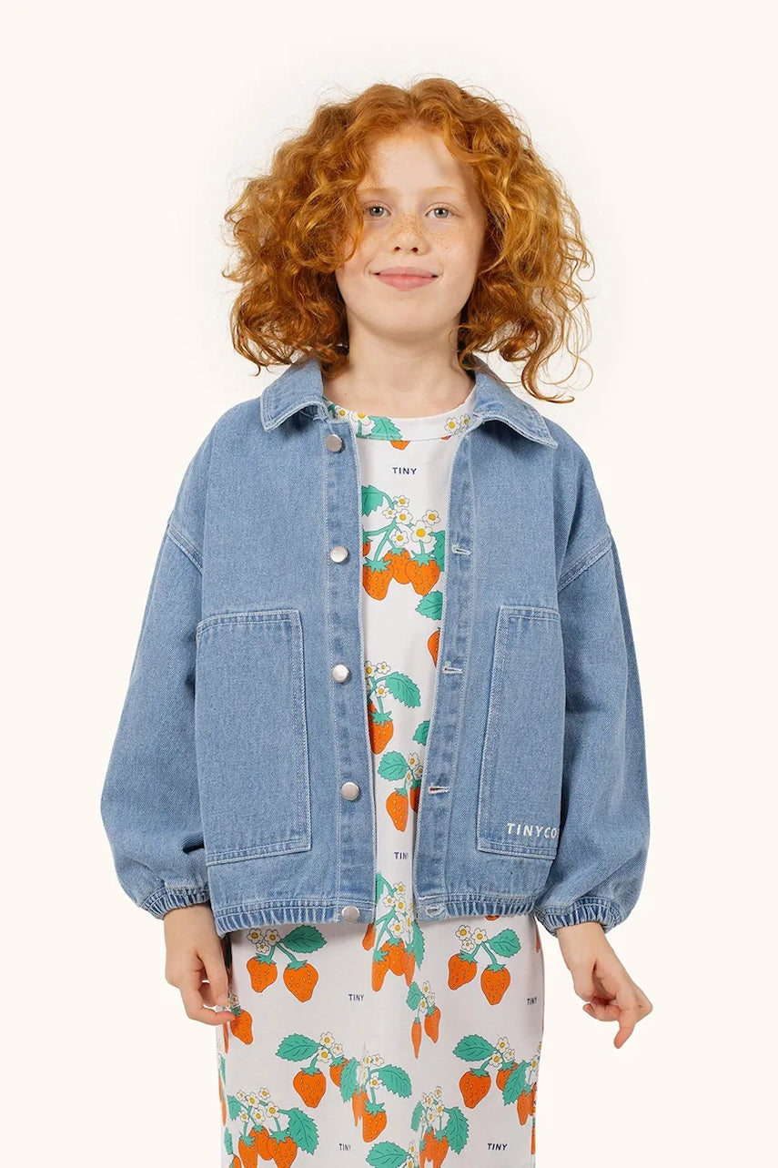 Otroška jeans jakna Tinycottons GRAPHIC DENIM JACKET SS25-241
