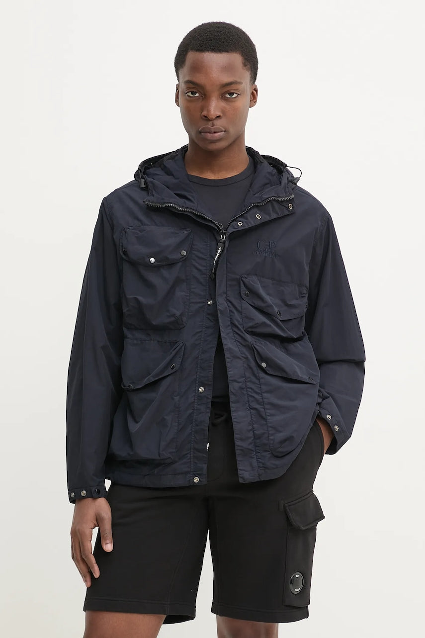 Jakna C.P. Company boja: tamno plava, za prijelazno razdoblje, oversize, 18CMOW050A005991G