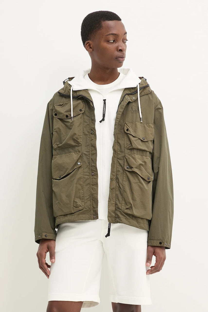 Jakna C.P. Company boja: zelena, za prijelazno razdoblje, oversize, 18CMOW050A005991G