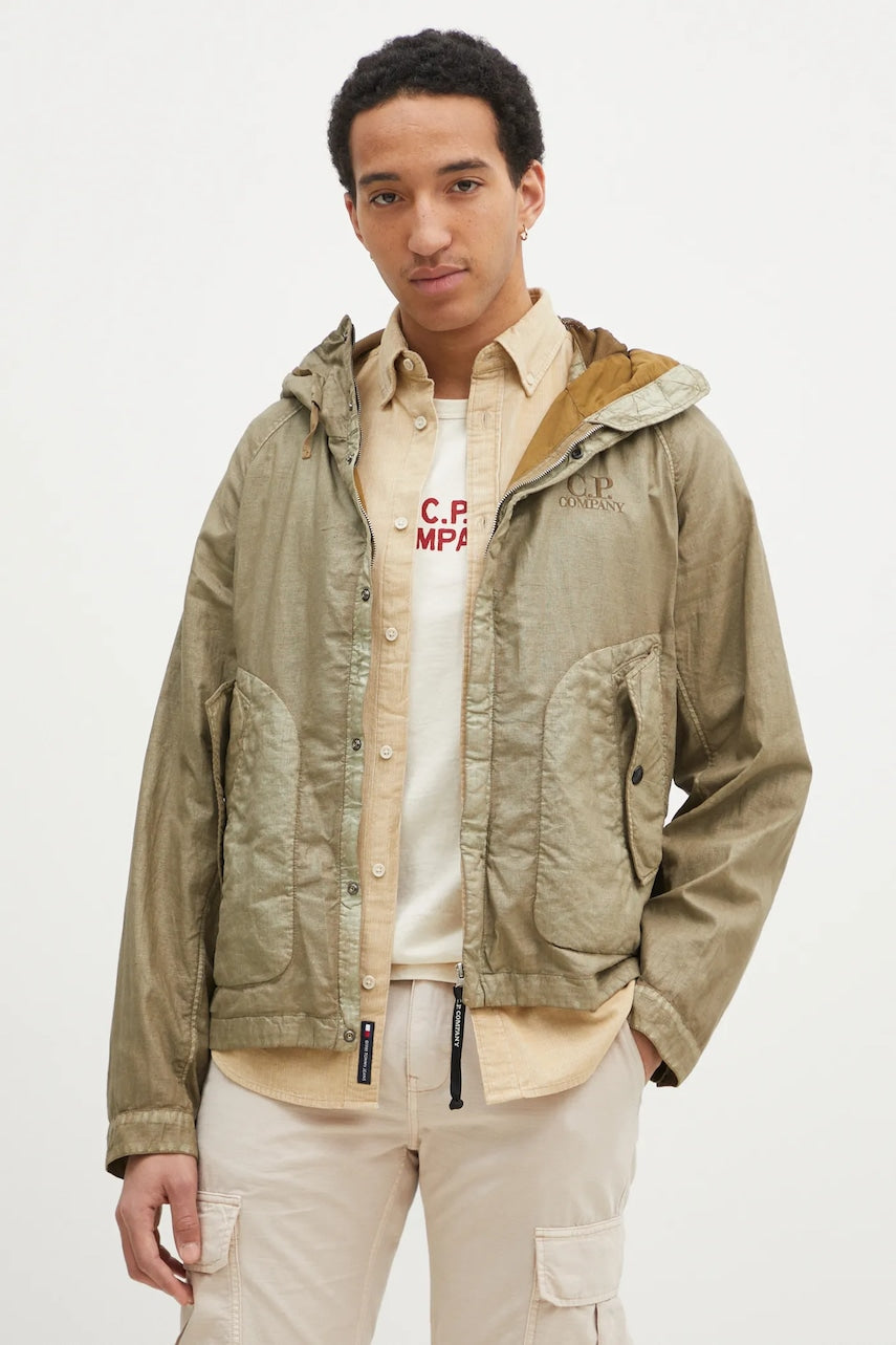 Jakna C.P. Company za muškarce, boja: zelena, za prijelazno razdoblje, oversize, 18CMOW202A006284G