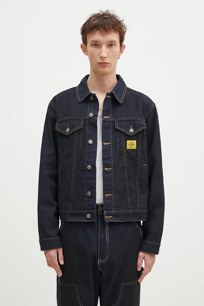 Jeans jakna ICECREAM Oil Stained Trucker Jacket moška, ICW008