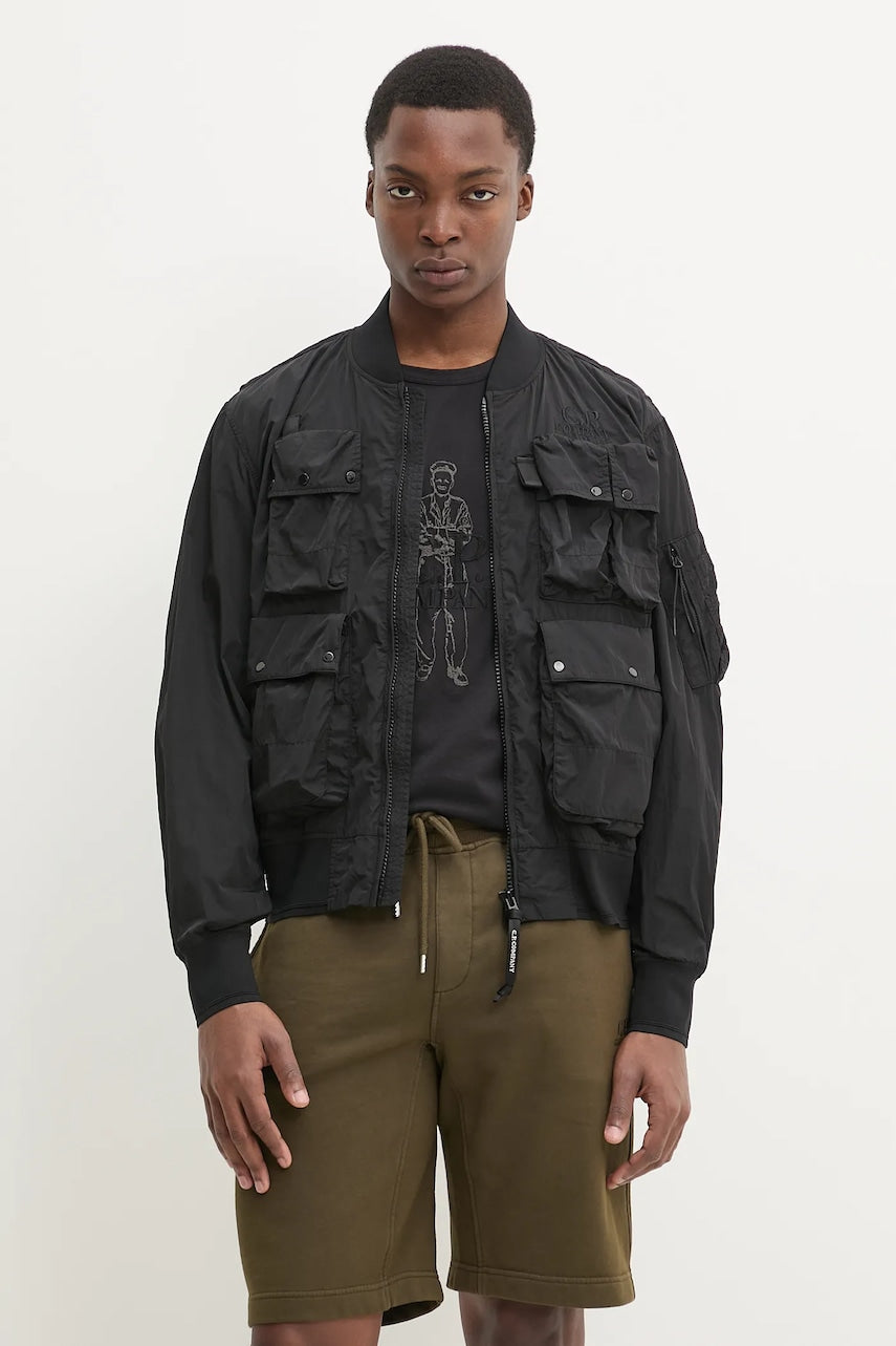 Jakna C.P. Company boja: crna, za prijelazno razdoblje, 18CMOW010A005904G