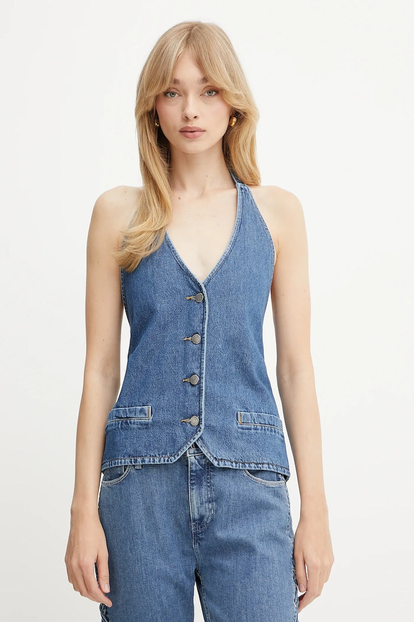 Telovnik iz jeansa Liu Jo UA5255 D4286