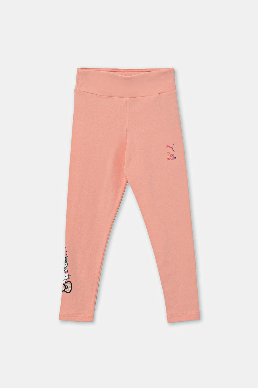 Dječje tajice Puma HELLO KITTY & FRIENDS High Waist Leggings boja: narančasta, s tiskom, 630064
