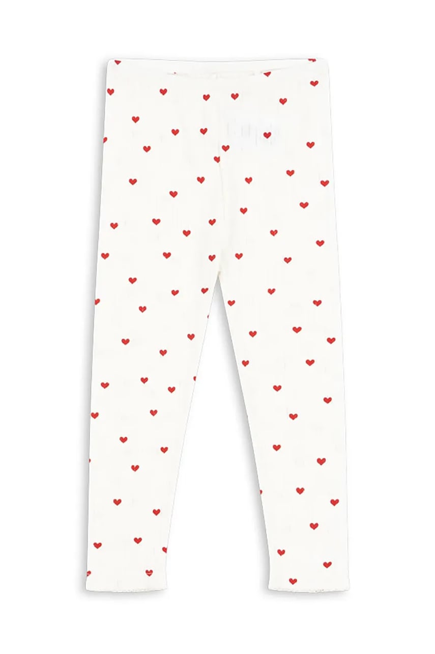 Dječje pamučne tajice Konges Sløjd MINNIE PANTS GOTS boja: bijela, s uzorkom, KS103363