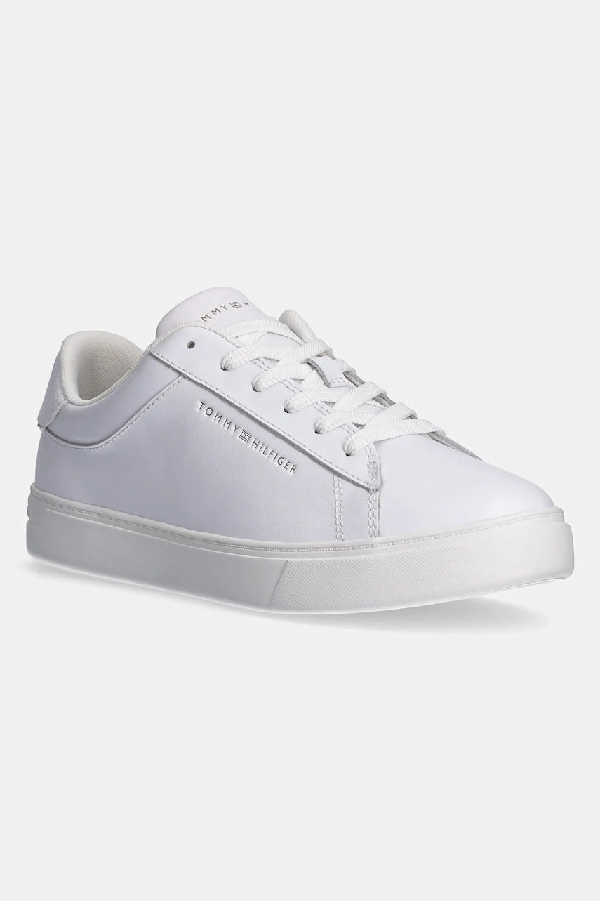 Kožne tenisice Tommy Hilfiger ESSENTIAL COURT SNEAKER boja: bijela, FW0FW08320