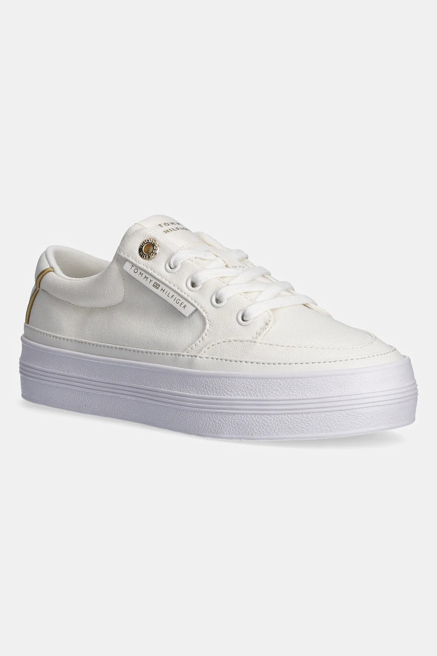 Tenisice Tommy Hilfiger ESSENTIAL VULC TEXTILE SNEAKER za žene, boja: bijela, FW0FW08323