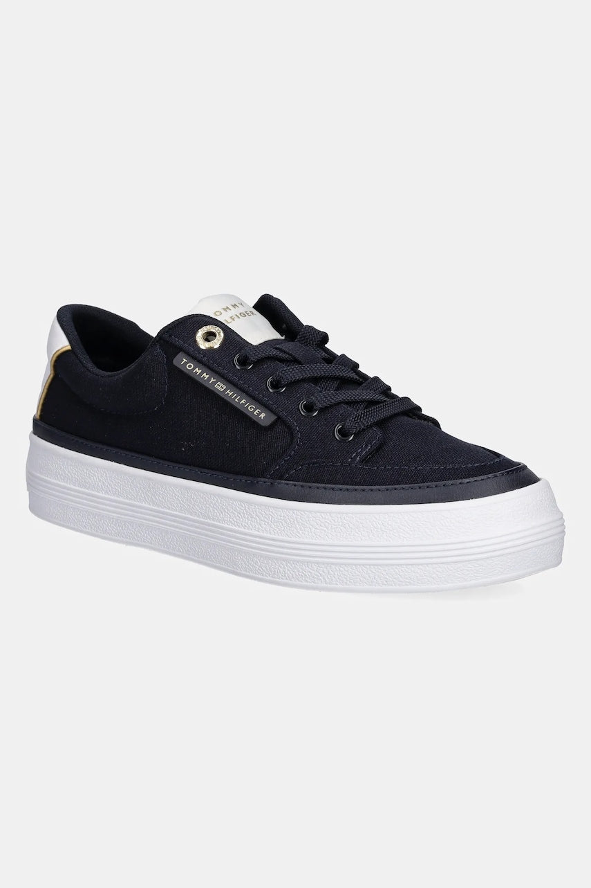 Tenisice Tommy Hilfiger ESSENTIAL VULC TEXTILE SNEAKER za žene, boja: tamno plava, FW0FW08323