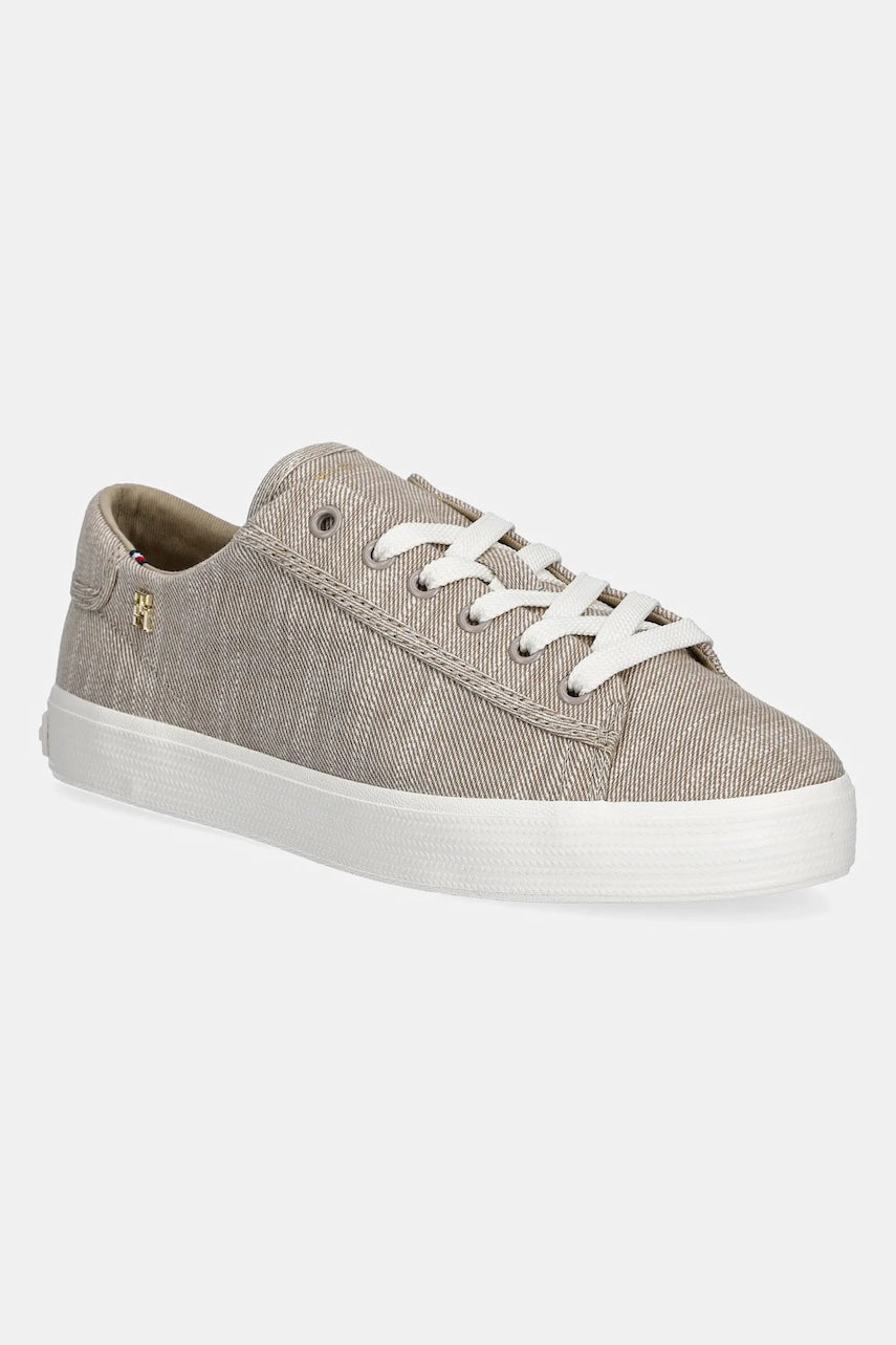 Tenisice Tommy Hilfiger VULC SNEAKER CHAMBREY boja: bež, FW0FW08561