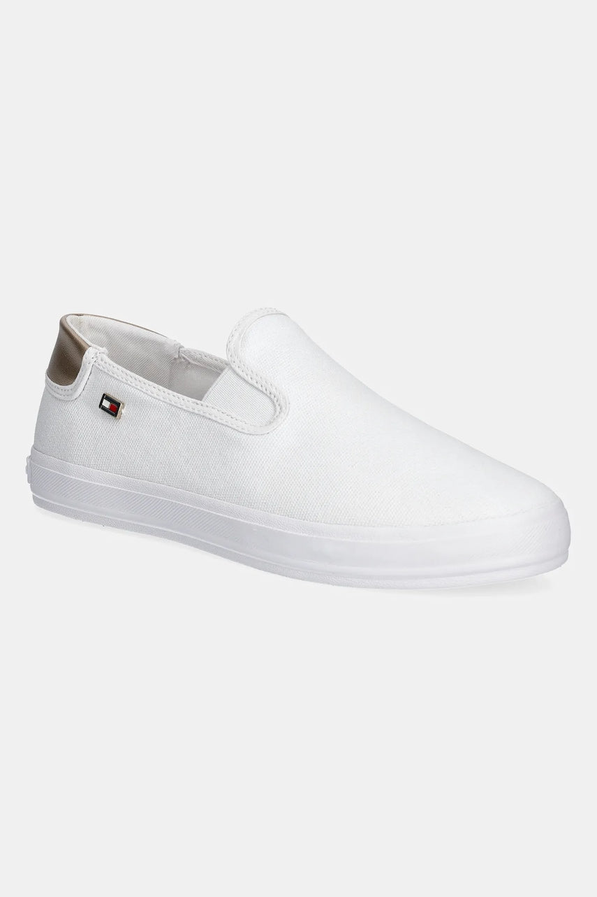 Tenisice Tommy Hilfiger VULC CANVAS SLIP-ON SNEAKER boja: bijela, FW0FW08645